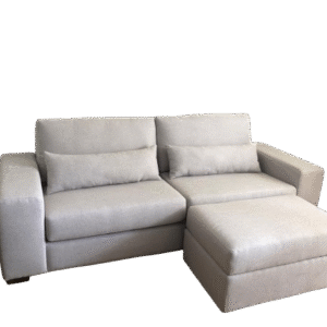 Sofá Lorena 2 lugares com Puff